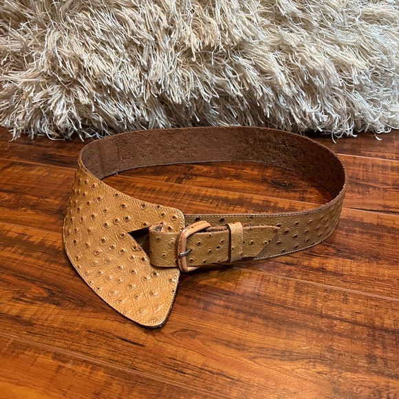 Vintage The Limited EXPRESS BoHo Hippie CHIC Cow Hide LEATHER sz Medium … main image 4